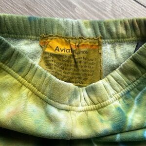 Aviator Nation Yellow and Green Tie-Dye Sweatpants